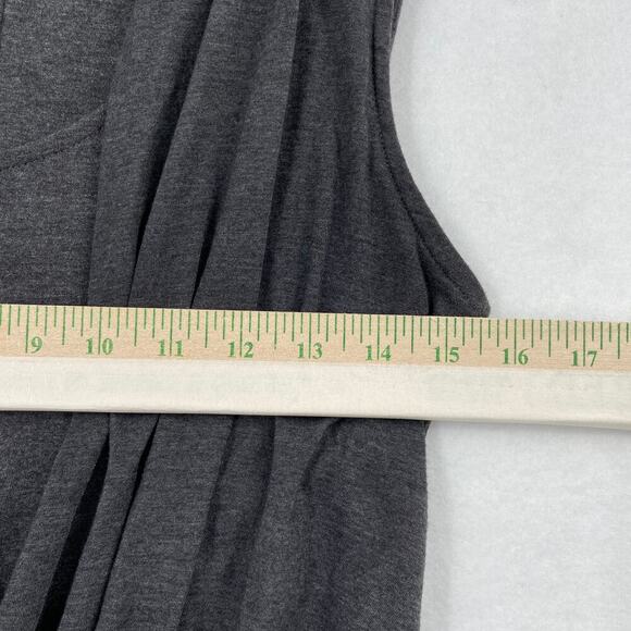 Athleta Duet Wrap Surplice Dress Size S Gray Sleeveless Stretch Knit Bodycon - Picture 11 of 13